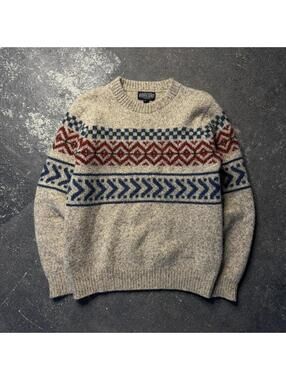 Vintage 90’s Lands End Wool Nordic Sweater